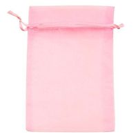 ATCG 50pcs 8x12 Inches Large Drawstring Organza Bags Decoration Festival Wedding Party Favor Gift Candy Toys Makeup Pouches (Light Pink)