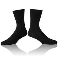 Facool Ankle Socks Diabetic, Men Women Moisture Wicking No Blister Anti Skid Cotton Cushion Non Binding Socks 1 Pairs Black Large