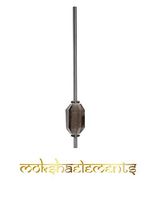 MOKSHA ELEMENTS Reusable Adjustable Stainless Steal Crystal Healing Straws (Smokey)