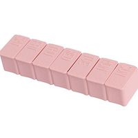 YunZyun Medical Pill Box,Weekly Pill Organizer, 7 Day Pill Box Case with Unique Open Design and Large Compartments to Hold Vitamins, Cod Liver Oil, Supplements and Medication (Pink)