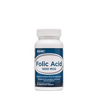 GNC Folic Acid 1000mcg, 100 Tablets, Supports Healthy Fetal Development