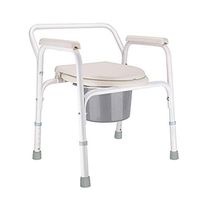 XWZJY 3 in 1 Bedside Commode Seat Medical Toilet Chair Stool Extra Wide Safety Frame for Seniors, Disabled with Bucket/Lid Non-Slip Leg Pad Walking Aid