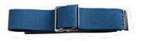 Cotton Gait Belt with Classic Metal Buckle, 60&#8220 , Blue