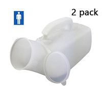 Vinmax 2 Packs Portable Male Urinal Plastic 1000ML Men Urinal Pee Bottle with Lid for Car Boats Journeys Travel Camping Toilet