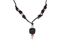 EMF Protection Shungite & Tourmaline Necklace - Crazy Lace Agate