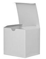 6 Pack of Small Square High Gloss White Gift Boxes- 6 x 6 X 6