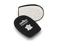Pedag Perfect Shock Absorbing Heel Pads Made with Vegetable Tanned Leather and Latex Rubber, Black, Medium (8L to 7M)