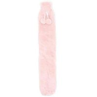 Extra Long Hot Water Bottle with Super Soft Cover Thermotherapy Knitted Wrap Around 2L 72 cm Pure Natural Rubber (Pink)