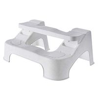 WSJTT Stool - Bathroom Toilet Stool - New Ramp Design + Foot Massager - Adjustable Height One Size Fits All