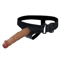 7.87inch Safe Soft Small Big Adjustable Straps Perfect Size Adult Men Hollow Strap On Silicone Empty Fits Most Men and Women Brown