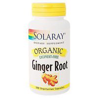 Organic Ginger Root Excipient Free 1,080 MG (100 Vegetarian Capsules)