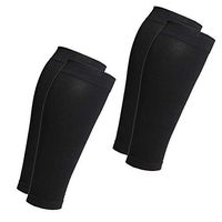 Calf Compression Sleeves Men & Women 2 Pairs (20-30mmhg) - Footless Compression Socks for Shin Splint & Calf Pain Relief - for Varicose Veins, Swelling, Maternity, Edema, Nurses & Maternity