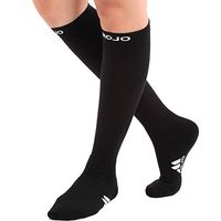 Mojo Compression Socks – Knee-High, 20-30 mmHg, Extra-Wide Calf, Black – 4XL