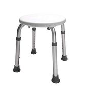Lumex Shower Stool - Adjustable-Height, Non-Slip Feet & 300 lb. Weight Capacity - White, 2060R-1