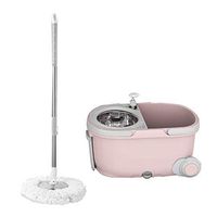 WXQ-XQ Mop and Bucket Cleaning Set Dry And Wet Dual Use Adjustable Household Head3 (Color : Pink)