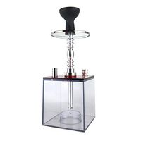 Hookah Set - Quality Square Acrylic Shisha Set with Tray, Hose Hookah Combination Kit