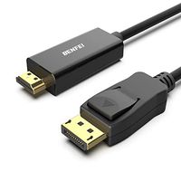 DisplayPort to HDMI 6 Feet Cable, Benfei DisplayPort to HDMI Male to Male Adapter Gold-Plated Cord Compatible with Lenovo, HP, ASUS, Dell and Other Brand