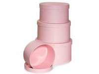Nested Gift Boxes 4 Piece Set - Round - Pretty Pink