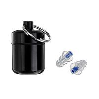 27db High Fidelity Silicone Musician Filter Earplugs Noise Reduction Cancelling Hearing Protection Earbud Reusable Sleep Care (Blue)