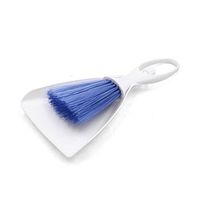 uxcell White Blue Plastic Car Seat Dashboard Air Vent Dust Brush Broom Cleaning Tool w Dustpan