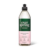 Geranium & Herbs Liquid Dish Soap - 18 fl oz - Everspring