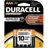 Duracell CopperTop Alkaline Batteries with DuraLock Power Preserve Technology 243-MN2400B10Z