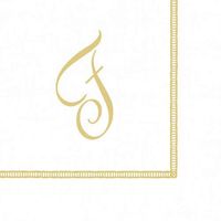 Monogram Initial F Paper Cocktail Napkins, Pack of 20