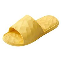 Emimarol Women/Men Summer Bath Slipper Hollow Indoor Sandal Anti-Slip Water Leakge Shower Shoes Breathable Odorless Yellow