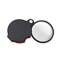 ZHHL Magnifying Glass,10X Portable Round Foldable Leather Pocket Magnifier for Elderly Reading Children's Observation