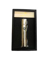 Dual Arc Windproof Electric USB Pipe Lighter, Electronic Flameless Cigarette Lighter (Silver)