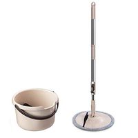 Mopping Mop Bar Rotary Universal Hand-washing Household Mop Flat Lazy Mop Mop Mop Mopping Artifact (Color : Brown, Size : 3420cm)