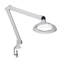 Luxo CIL026699 LED Magnifier with 39 in. Arm, 5 Diopter Lens, Edge Clamp Mount, White