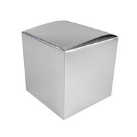 Homeford Cube Paper Gift Favor Boxes, 3-1/2-Inch, 12-Count (Silver)