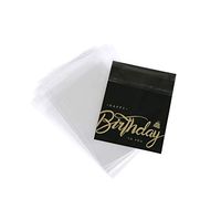 Laojbaba 100 Pcs 6'' x 9'' Clear Resealable Cello/Cellophane Good for Bakery,Adhesive Treat, Candle, Soap, Cookie Poly Bags