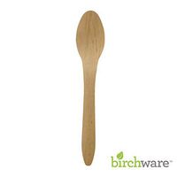 Birchware XL 7" - Compostable Wooden Spoons, Biodegradable Party Supplies for Any Graduation, Luau, Fiesta, Tea Party, and More, Craft Supplies for Kids and Adults - (24 Spoons)