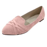 AuroraX Sandals Women's Casual Platform Pointed Soft Flats Shoes 2019 New Outdoor Summer Cool Feel Breathable Lazy Boat Peas Shoes (Pink, US:8)