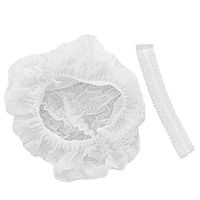 100 Pack 21" Disposable Nonwoven Bouffant Caps Hair Net for Hospital Salon Spa Catering and Dust-free Workspace