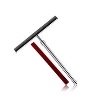 MonLiya 24-Inch Long Handle Telescopic Window Squeegee Stainless Steel Cleaning Kit Outdoor Glass Cleaner for Shower Car with an 10.5in Extra Scraper Head