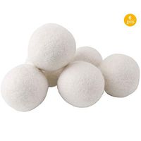 VideoPUP 6PCS Wool Dryer Balls, Reusable Natural Fabric Softener for Laundry,Reduce Clothing Wrinkles and Saves Drying Time(7cm)