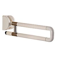 Bathroom Grab Bar - Grab Bars for Bathroom Flip-Up Screw-in Bathroom Grab Bar with Textured Grip, Stainless Nylon Folding Barrier-Free Handrail (Color : White)