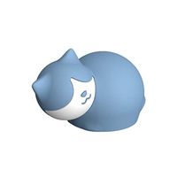 Hot Water Bottle Mini Cute Cat Design Portable Silicone Winter Hand Warm Tools (Blue)