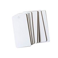 Baost 100Pcs White Blank Label Price Tags Square Hang Tags DIY Paper Cards Hangtags Product Jewelry Clothing Tags Gift Tags Cards Wedding Party Note Jewels Holder Labels Maker M