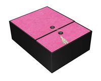 Gift Box Fuchsia Karma 12x9x4 Pop up in Seconds Comes with Decorative Tassel, Greeting Card, and Tissue Paper - No Glue or Tape Required