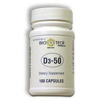 Vitamin D3-50 100 Capsules BIO-TECH