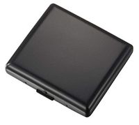 Visol Venus Stainless Steel Cigarette Case - Holds 20 Cigarettes (Matte Black)