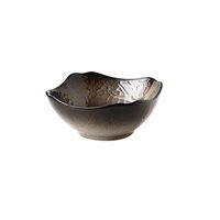 AXZHYX Bowl Ceramic Tableware Dessert Dried Fruit Snack Dish Fruit Salad Plate Floral Pattern Black Fog Dish 11.5x4.5-5.2cm Hotel Tableware Home Noodles Boiled Fish Soup Bowl