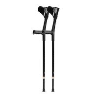 WPQW Crutches, Shock Absorbers, Doubles, Telescopic, Underarms, Crutches, Arm Elbows, Multi-Function, Anti-Skid Elbow -941Crutches (Color : Black)
