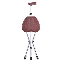 RES&DZ Adjustable Folding Walking Cane Chair Stool Massage Walking Stick with Seat Portable Fishing Rest Stool for Elder