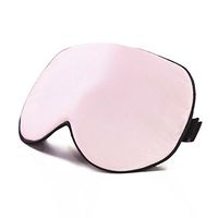 Ethereal Lomoer 100% Natural Silk Sleep Mask & Blindfold with Adjustable Comfortable Strap, Super-Smooth for Nap, Travel, Full Night Sleep (Pink)