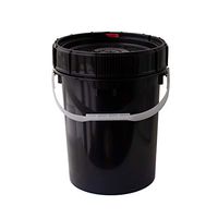 Screw Top Life Latch Bucket w/Easy Turn Ratcheting Lid – 5 Gallon – Black Quantity 1 – Spill Vak Branded – Air & Water Tight – Heavy Duty (90 Mil) – BPA Free, Food Grade – Stackable Storage Pail